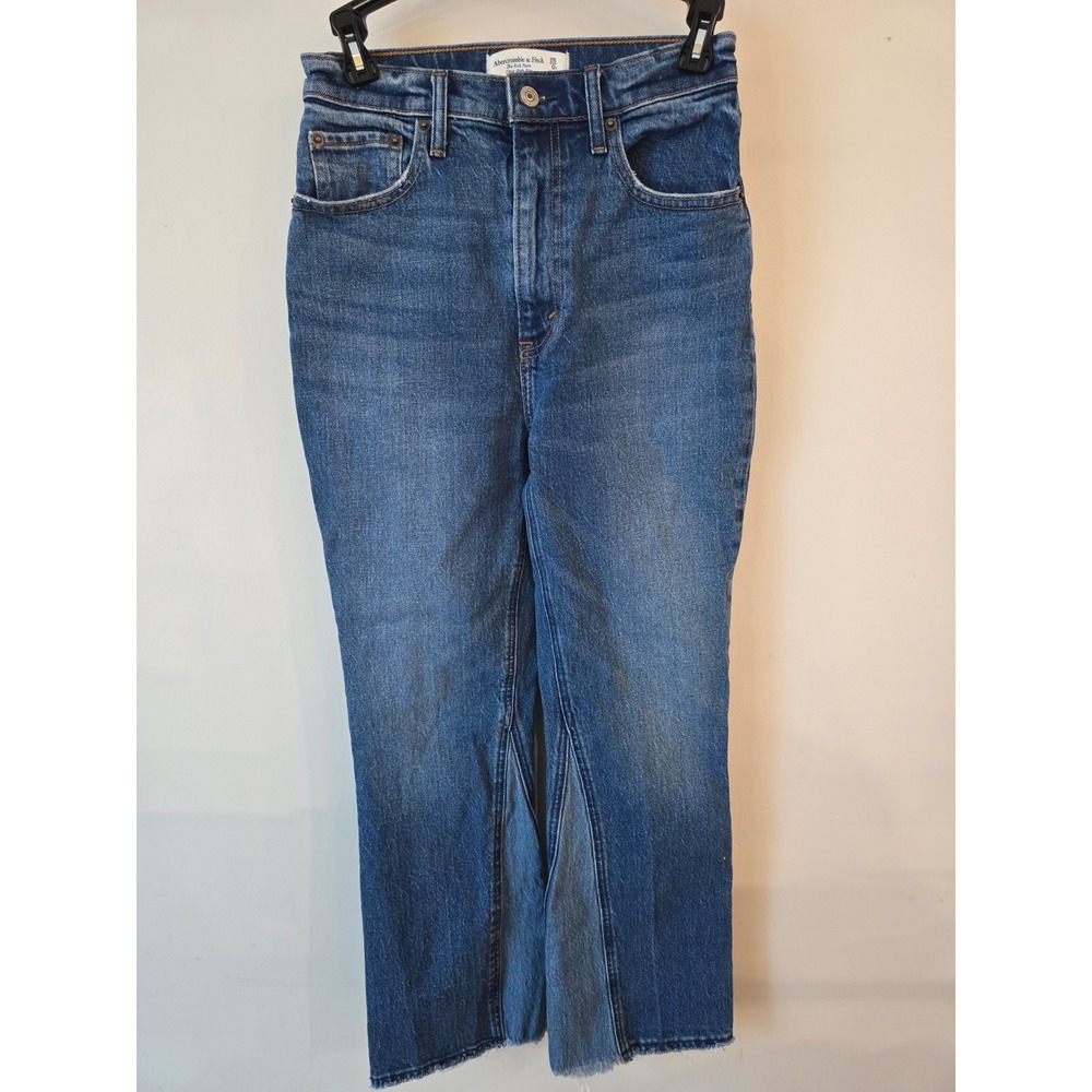 Abercrombie & Fitch The Kick Flare Ultra High Rise Womens Jeans Size 25 - Picture 2 of 10
